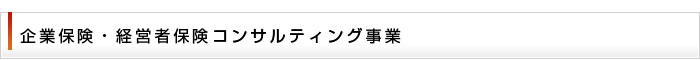 企業保険・経営者保険コンサルティング事業