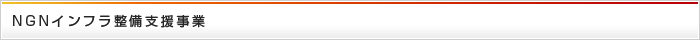 NGNインフラ整備支援事業